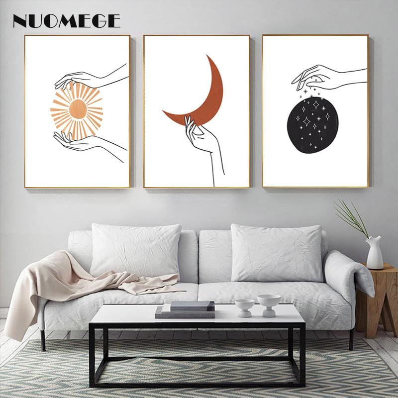Mountains and Forest Crescent Moon Art Print Wanderlust Wall Art Print  Celestial Moon Phases Artwork Pen Ink Black and White Drawing -  Israel