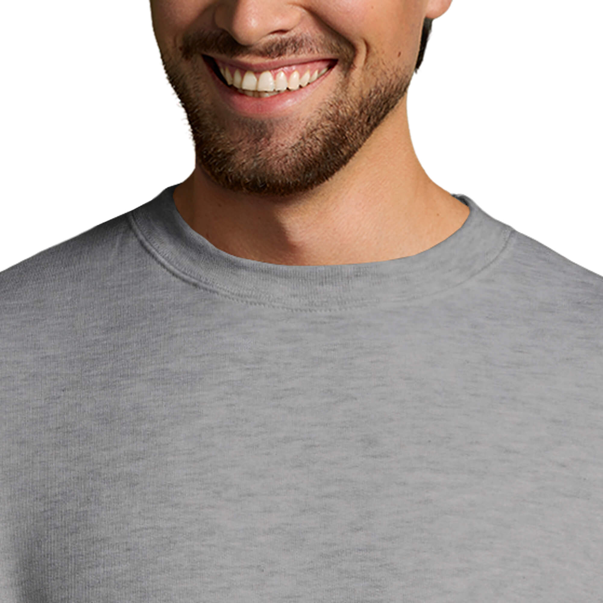 Men's Printed Graphic Sweatshirt Popular Words BANDED Grey Marl