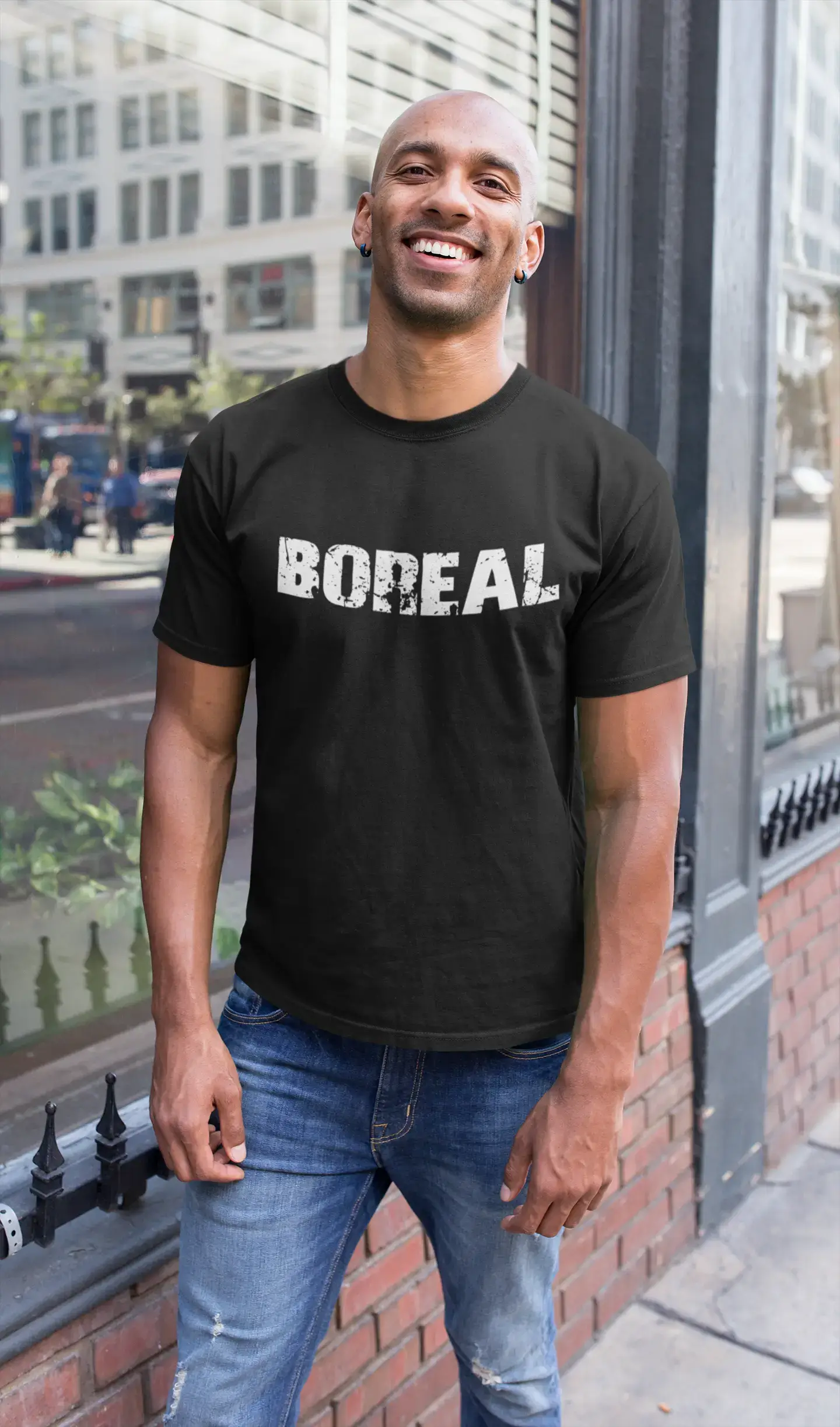 Boreal Herren Vintage T-Shirt Schwarz Geburtstagsgeschenk 00554