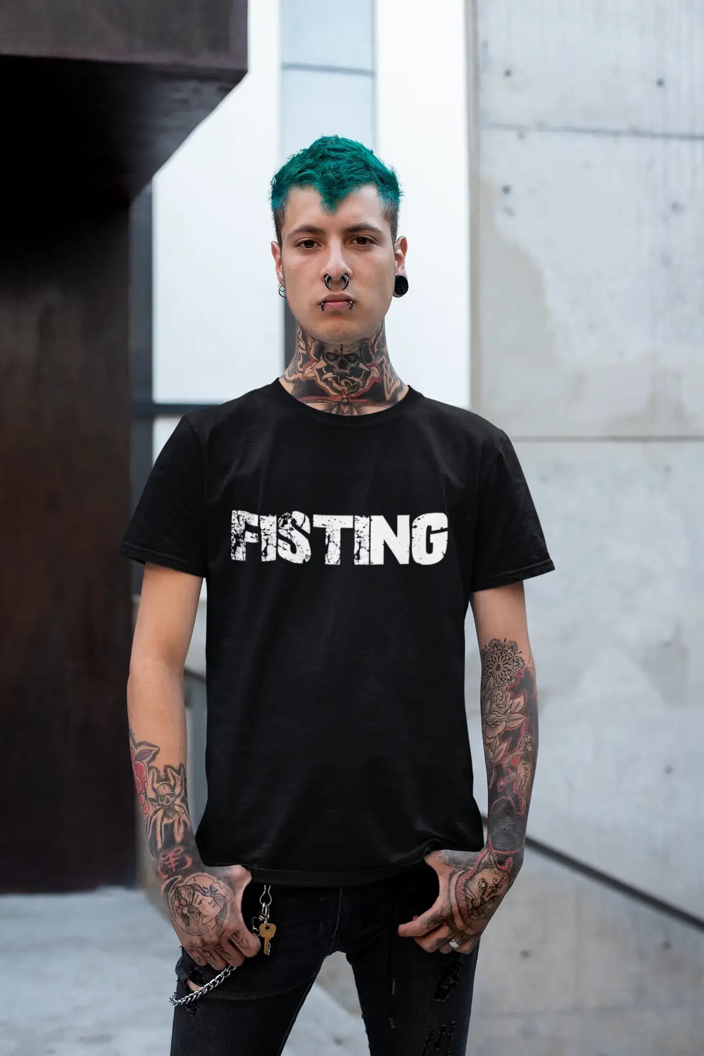 fisting Men's Vintage T shirt <span>Noir</span> <span>Anniversaire</span> <span>Cadeau</span> 00555