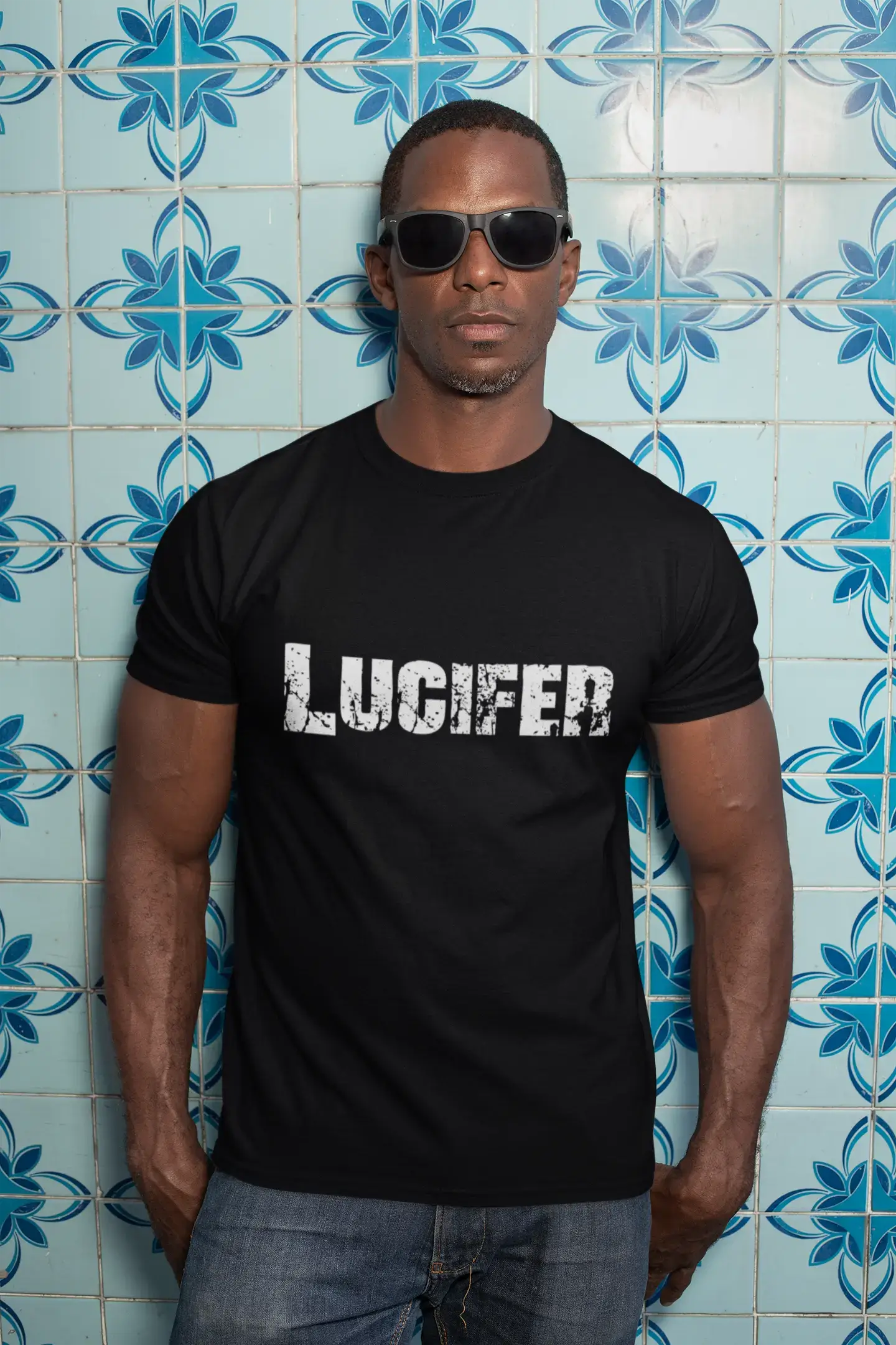 Homme T Shirt Graphique Imprimé Vintage Tee Lucifer