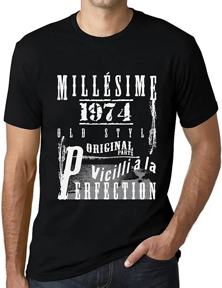 T-shirt noir uni pour hommes