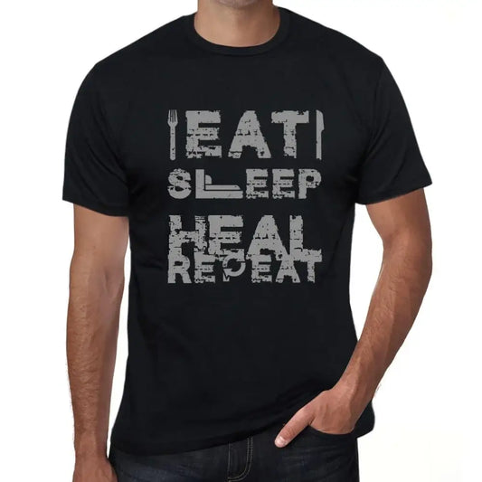 Men's Graphic T-Shirt Eat Sleep Heal Repeat Eco-Friendly Limited Edition Short Sleeve Tee-Shirt Vintage Birthday Gift Novelty