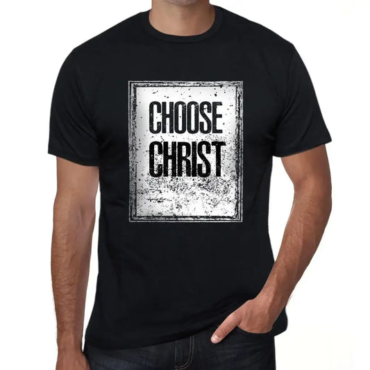 Men's Graphic T-Shirt Choose Christ Eco-Friendly Limited Edition Short Sleeve Tee-Shirt Vintage Birthday Gift Novelty