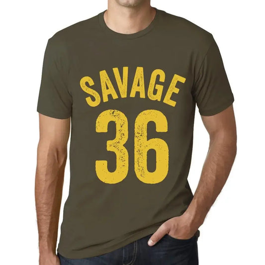 Men's Graphic T-Shirt Savage 36 36th Birthday Anniversary 36 Year Old Gift 1988 Vintage Eco-Friendly Short Sleeve Novelty Tee