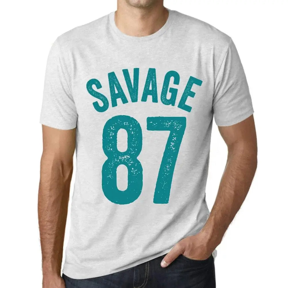 Men's Graphic T-Shirt Savage 87 87th Birthday Anniversary 87 Year Old Gift 1937 Vintage Eco-Friendly Short Sleeve Novelty Tee