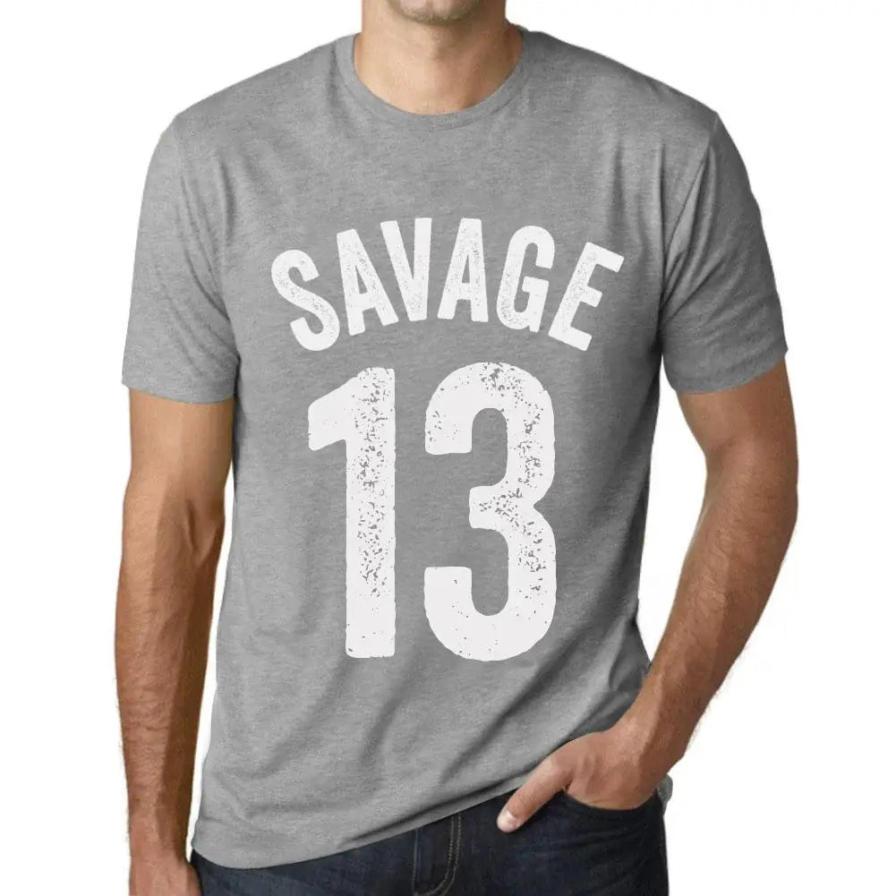 Men's Graphic T-Shirt Savage 13 13rd Birthday Anniversary 13 Year Old Gift 2011 Vintage Eco-Friendly Short Sleeve Novelty Tee