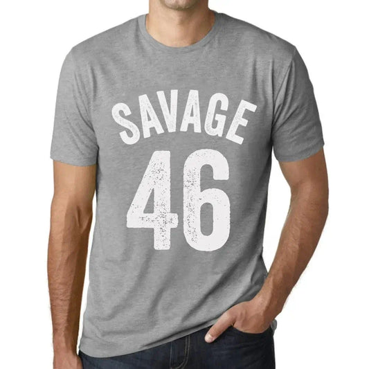 Men's Graphic T-Shirt Savage 46 46th Birthday Anniversary 46 Year Old Gift 1978 Vintage Eco-Friendly Short Sleeve Novelty Tee