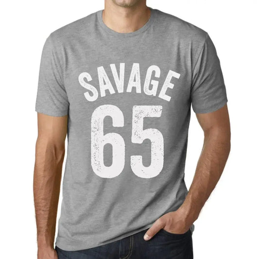 Men's Graphic T-Shirt Savage 65 65th Birthday Anniversary 65 Year Old Gift 1959 Vintage Eco-Friendly Short Sleeve Novelty Tee