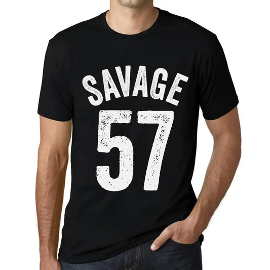 Men's Graphic T-Shirt Savage 57 57th Birthday Anniversary 57 Year Old Gift 1967 Vintage Eco-Friendly Short Sleeve Novelty Tee