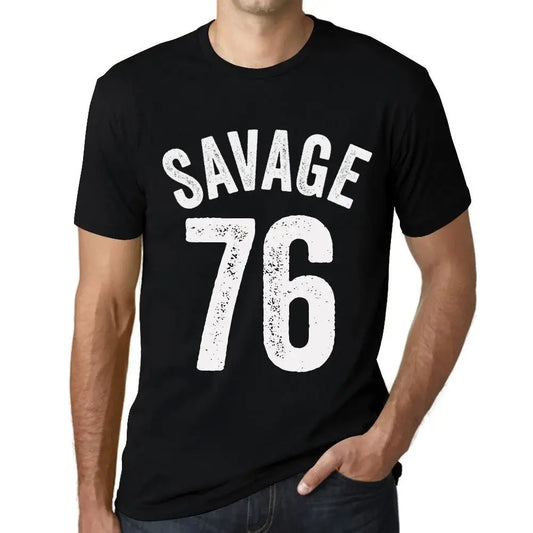 Men's Graphic T-Shirt Savage 76 76th Birthday Anniversary 76 Year Old Gift 1948 Vintage Eco-Friendly Short Sleeve Novelty Tee