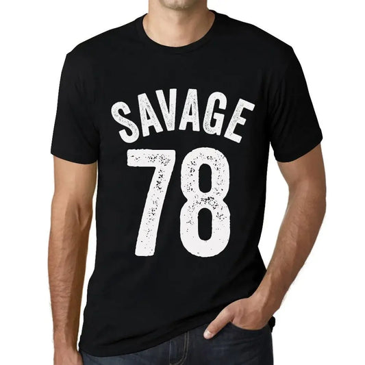 Men's Graphic T-Shirt Savage 78 78th Birthday Anniversary 78 Year Old Gift 1946 Vintage Eco-Friendly Short Sleeve Novelty Tee