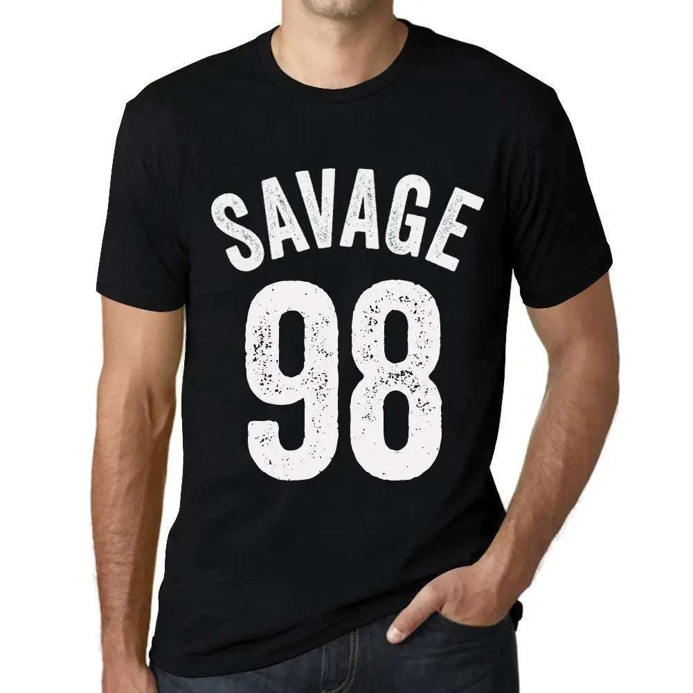 Men's Graphic T-Shirt Savage 98 98th Birthday Anniversary 98 Year Old Gift 1926 Vintage Eco-Friendly Short Sleeve Novelty Tee