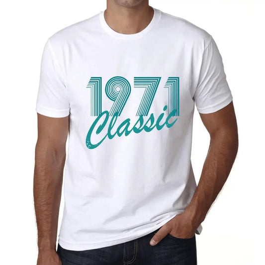 Men's Graphic T-Shirt Classic 1971 53rd Birthday Anniversary 53 Year Old Gift 1971 Vintage Eco-Friendly Short Sleeve Novelty Tee