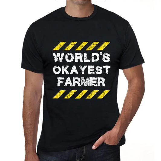 Men's Graphic T-Shirt Worlds Okayest Farmer Eco-Friendly Limited Edition Short Sleeve Tee-Shirt Vintage Birthday Gift Novelty