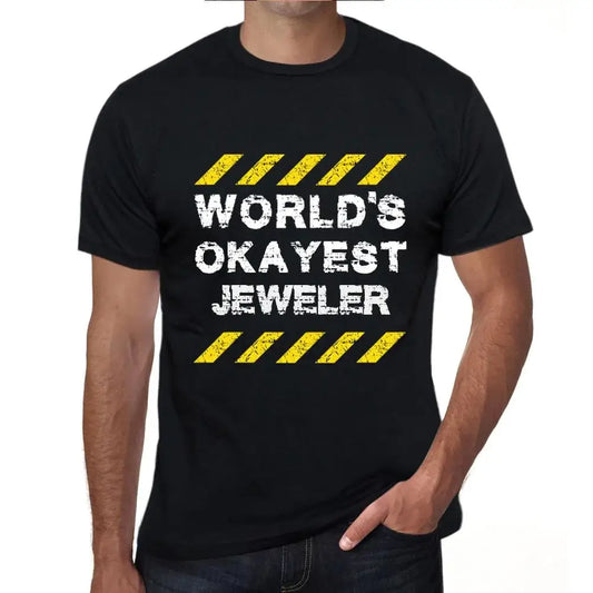 Men's Graphic T-Shirt Worlds Okayest Jeweler Eco-Friendly Limited Edition Short Sleeve Tee-Shirt Vintage Birthday Gift Novelty