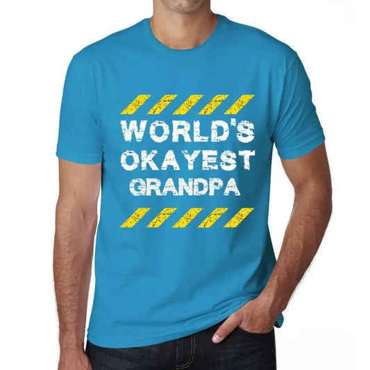 Men's Graphic T-Shirt Worlds Okayest Grandpa Eco-Friendly Limited Edition Short Sleeve Tee-Shirt Vintage Birthday Gift Novelty