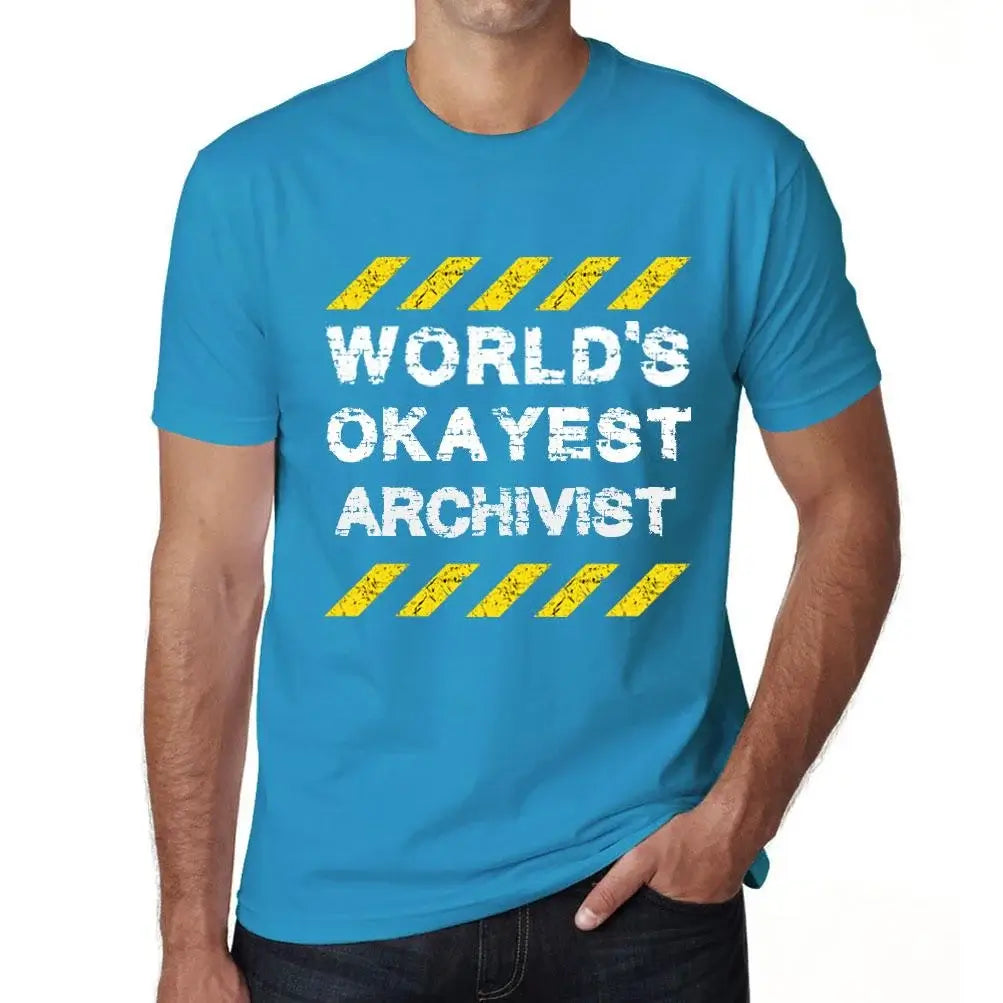 Men's Graphic T-Shirt Worlds Okayest Archivist Eco-Friendly Limited Edition Short Sleeve Tee-Shirt Vintage Birthday Gift Novelty