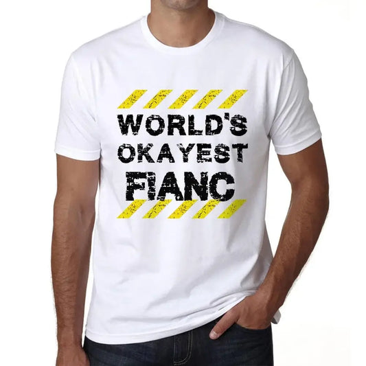 Men's Graphic T-Shirt Worlds Okayest Fiance Eco-Friendly Limited Edition Short Sleeve Tee-Shirt Vintage Birthday Gift Novelty