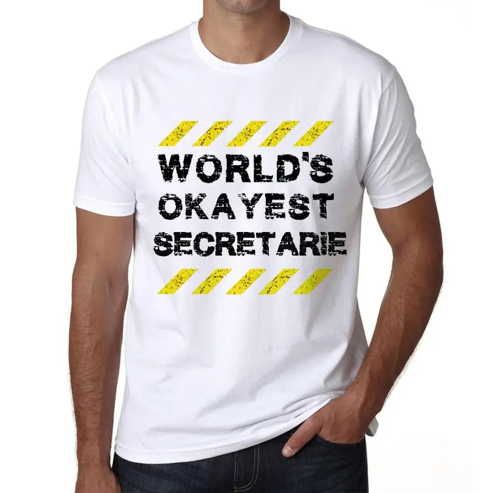 Men's Graphic T-Shirt Worlds Okayest Secretarie Eco-Friendly Limited Edition Short Sleeve Tee-Shirt Vintage Birthday Gift Novelty