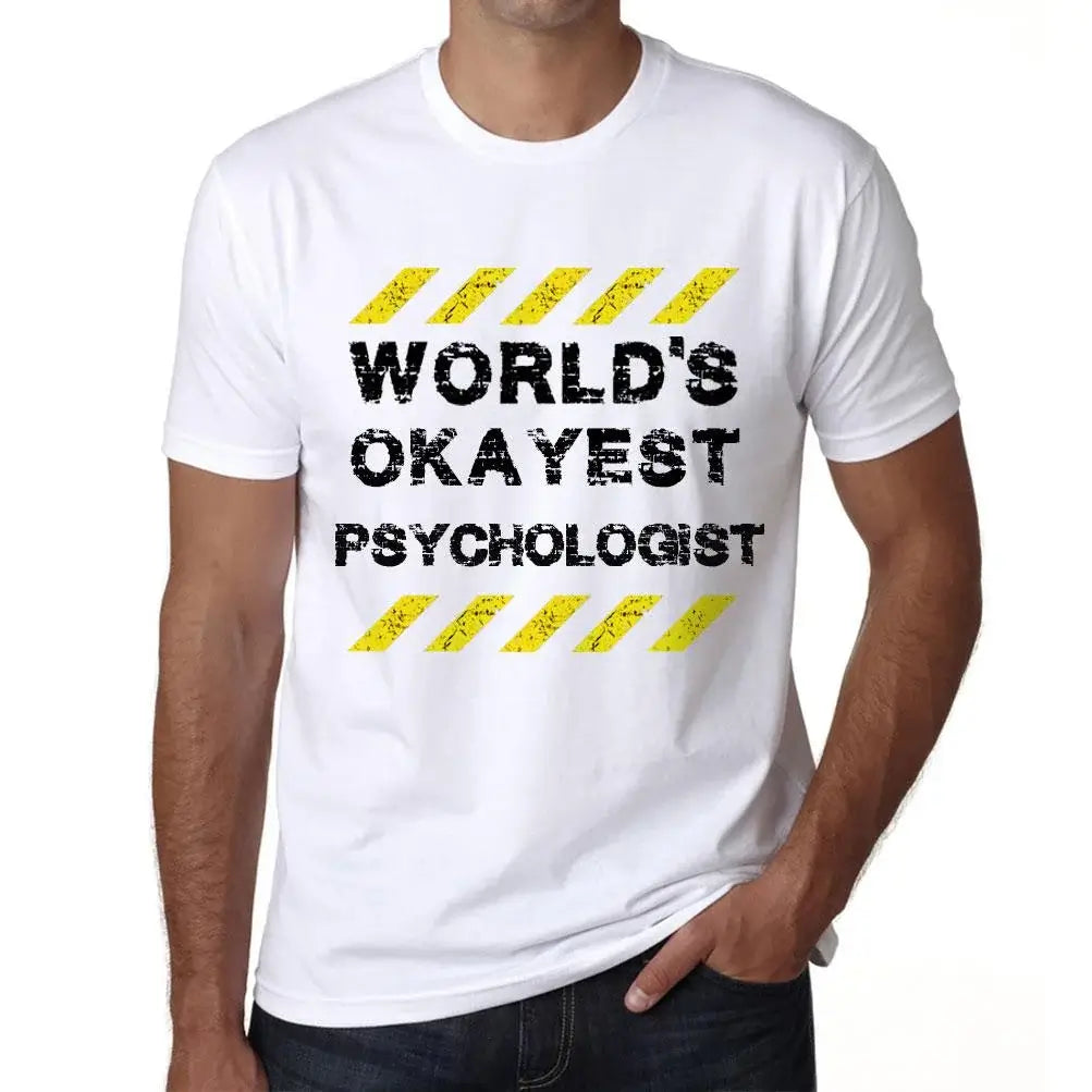 Men's Graphic T-Shirt Worlds Okayest Psychologist Eco-Friendly Limited Edition Short Sleeve Tee-Shirt Vintage Birthday Gift Novelty