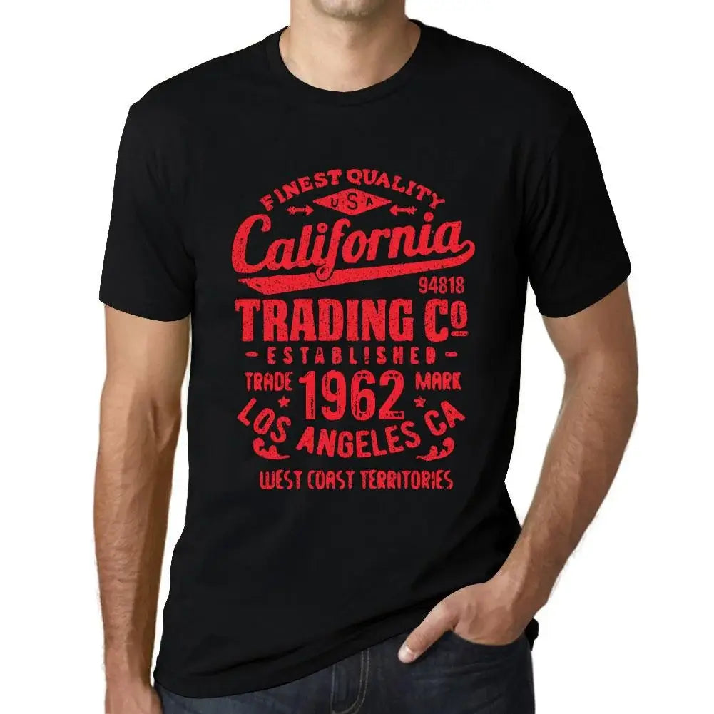 Men's Graphic T-Shirt California Trading Since 1962 62nd Birthday Anniversary 62 Year Old Gift 1962 Vintage Eco-Friendly Short Sleeve Novelty Tee