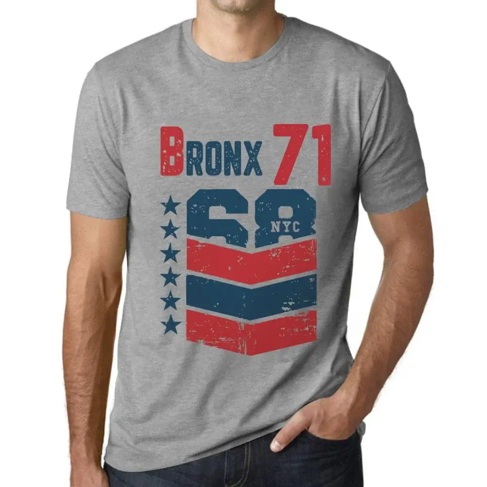 Men's Graphic T-Shirt Bronx 71 71st Birthday Anniversary 71 Year Old Gift 1953 Vintage Eco-Friendly Short Sleeve Novelty Tee