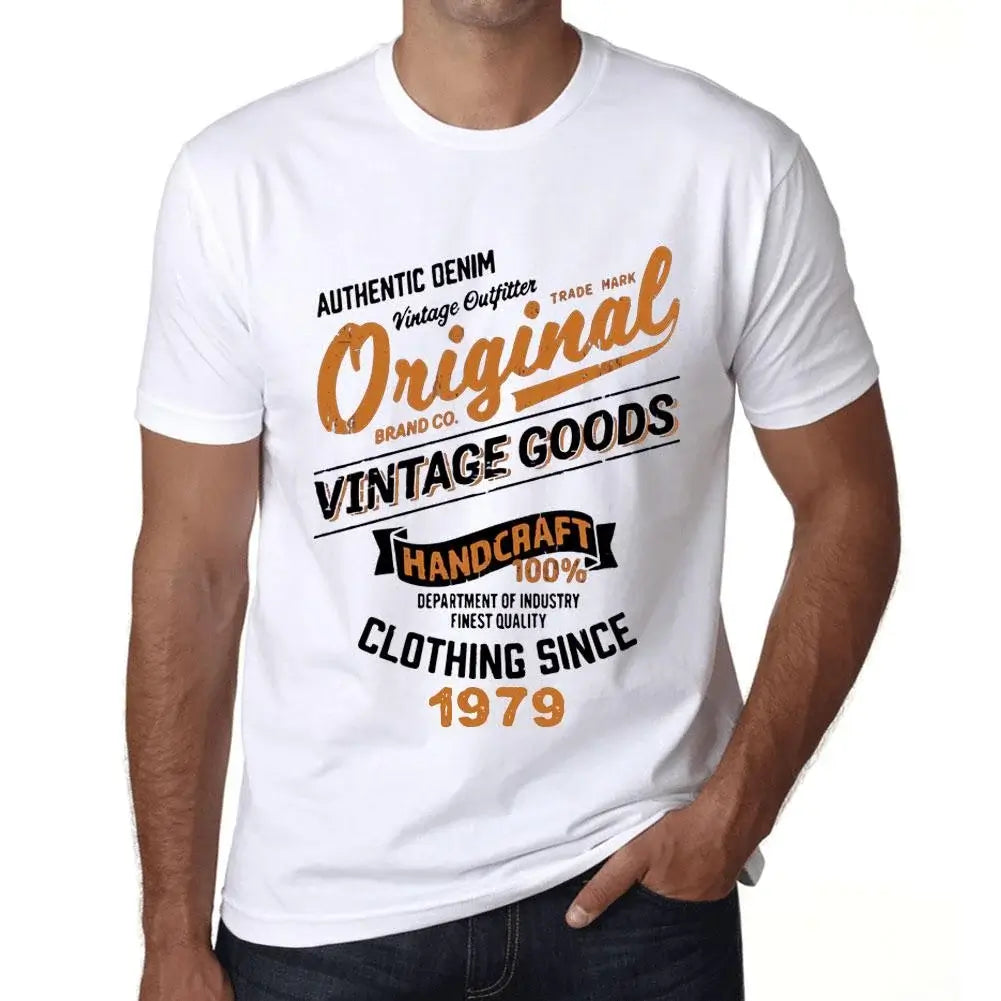 Men's Graphic T-Shirt Original Vintage Clothing Since 1979 45th Birthday Anniversary 45 Year Old Gift 1979 Vintage Eco-Friendly Short Sleeve Novelty Tee