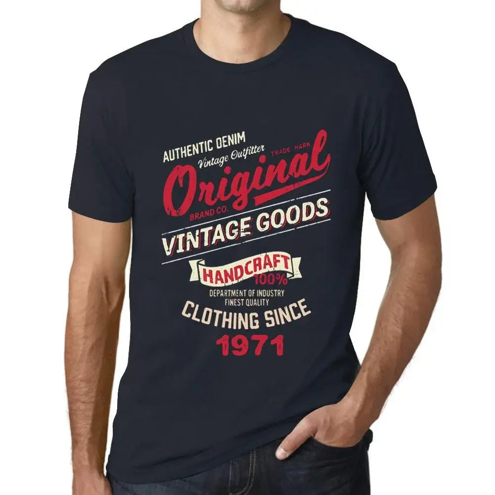 Men's Graphic T-Shirt Original Vintage Clothing Since 1971 53rd Birthday Anniversary 53 Year Old Gift 1971 Vintage Eco-Friendly Short Sleeve Novelty Tee