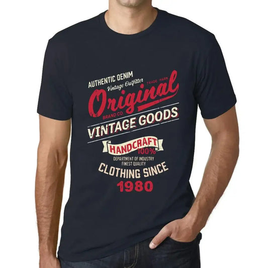 Men's Graphic T-Shirt Original Vintage Clothing Since 1980 44th Birthday Anniversary 44 Year Old Gift 1980 Vintage Eco-Friendly Short Sleeve Novelty Tee