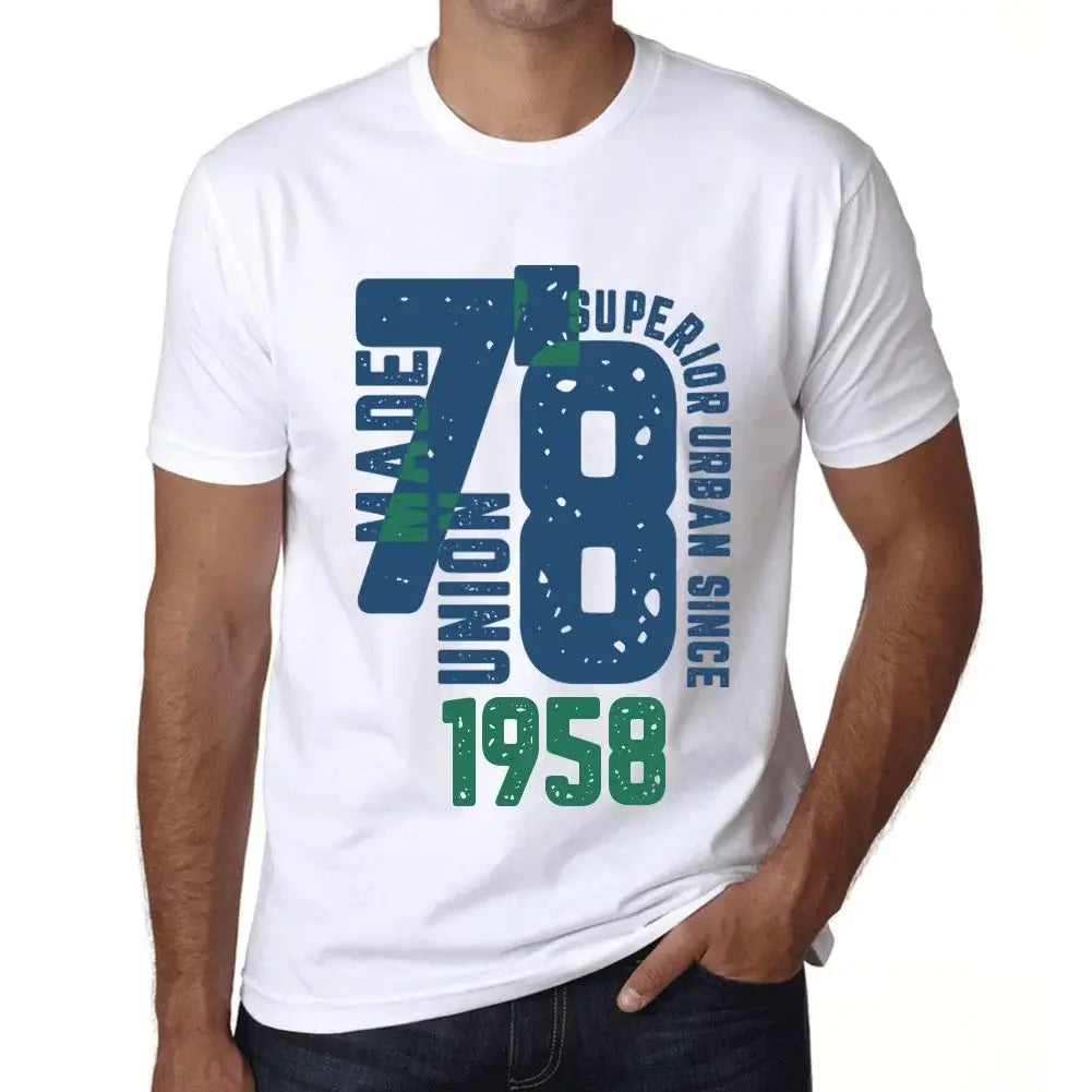 Men's Graphic T-Shirt Superior Urban Style Since 1958 66th Birthday Anniversary 66 Year Old Gift 1958 Vintage Eco-Friendly Short Sleeve Novelty Tee