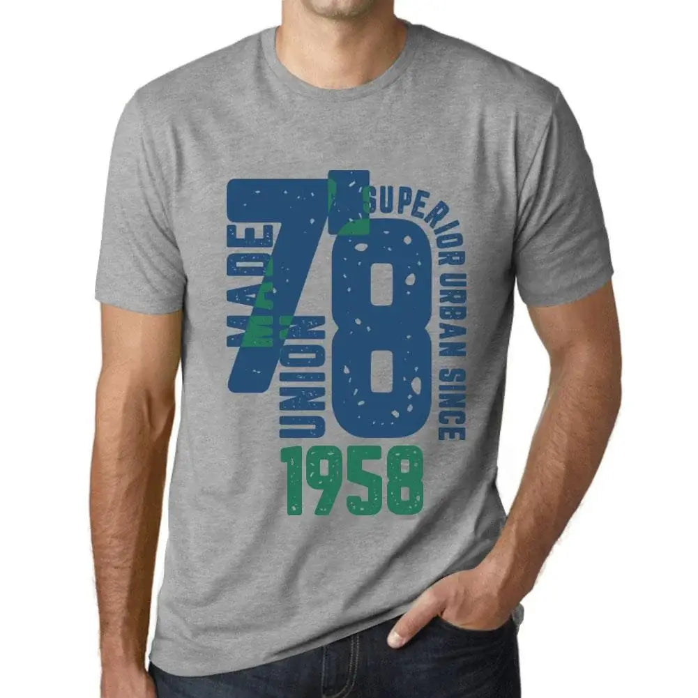 Men's Graphic T-Shirt Superior Urban Style Since 1958 66th Birthday Anniversary 66 Year Old Gift 1958 Vintage Eco-Friendly Short Sleeve Novelty Tee