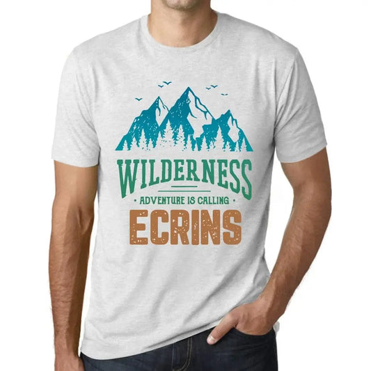 Men's Graphic T-Shirt Wilderness, Adventure Is Calling Ecrins Eco-Friendly Limited Edition Short Sleeve Tee-Shirt Vintage Birthday Gift Novelty