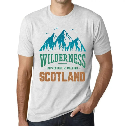 Men's Graphic T-Shirt Wilderness, Adventure Is Calling Scotland Eco-Friendly Limited Edition Short Sleeve Tee-Shirt Vintage Birthday Gift Novelty