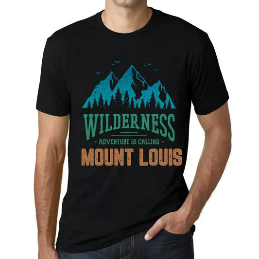Men's Graphic T-Shirt Wilderness, Adventure Is Calling Mount Louis Eco-Friendly Limited Edition Short Sleeve Tee-Shirt Vintage Birthday Gift Novelty