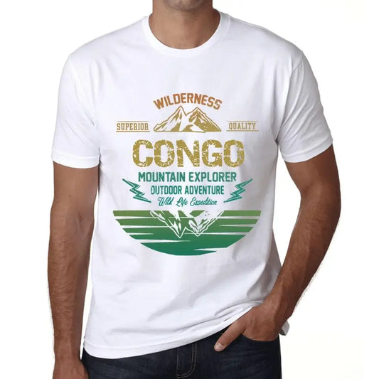 Men's Graphic T-Shirt Outdoor Adventure, Wilderness, Mountain Explorer Congo Eco-Friendly Limited Edition Short Sleeve Tee-Shirt Vintage Birthday Gift Novelty