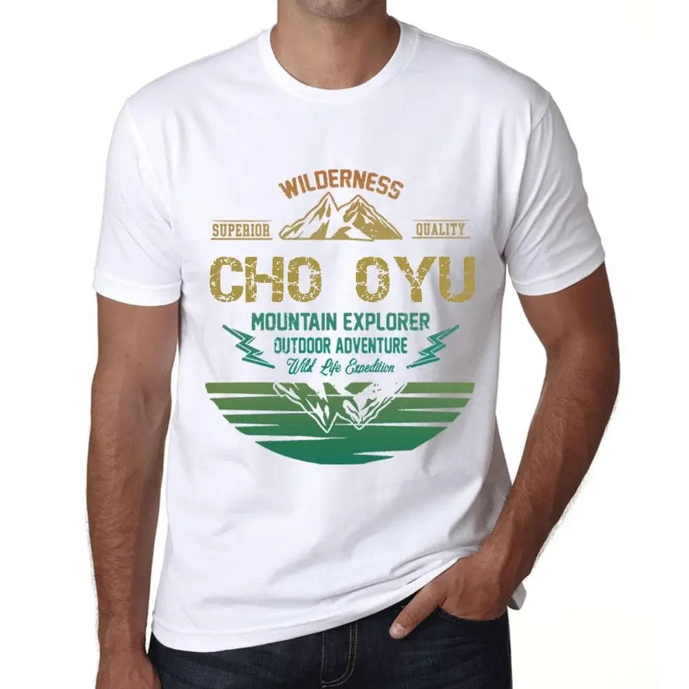 Men's Graphic T-Shirt Outdoor Adventure, Wilderness, Mountain Explorer Cho Oyu Eco-Friendly Limited Edition Short Sleeve Tee-Shirt Vintage Birthday Gift Novelty