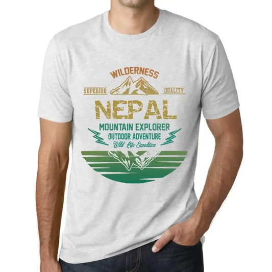 Men's Graphic T-Shirt Outdoor Adventure, Wilderness, Mountain Explorer Nepal Eco-Friendly Limited Edition Short Sleeve Tee-Shirt Vintage Birthday Gift Novelty