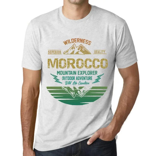 Men's Graphic T-Shirt Outdoor Adventure, Wilderness, Mountain Explorer Morocco Eco-Friendly Limited Edition Short Sleeve Tee-Shirt Vintage Birthday Gift Novelty