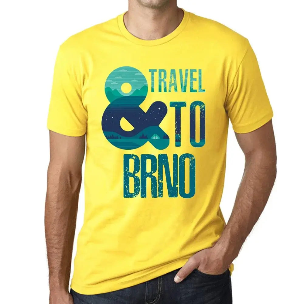 Men's Graphic T-Shirt And Travel To Brno Eco-Friendly Limited Edition Short Sleeve Tee-Shirt Vintage Birthday Gift Novelty