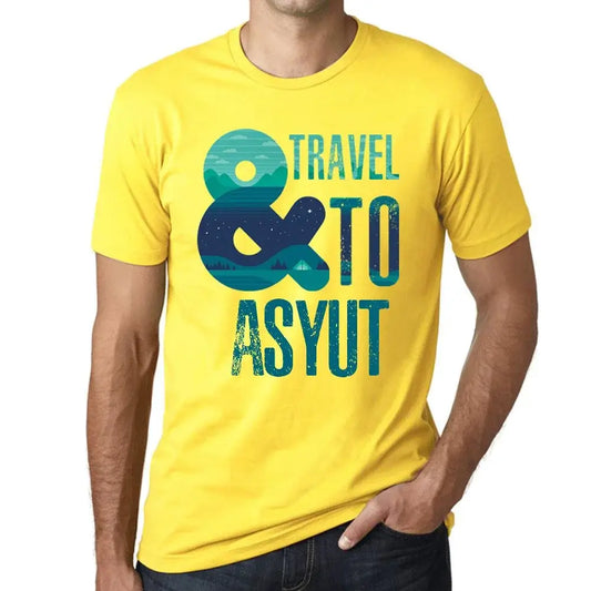 Men's Graphic T-Shirt And Travel To Asyut Eco-Friendly Limited Edition Short Sleeve Tee-Shirt Vintage Birthday Gift Novelty