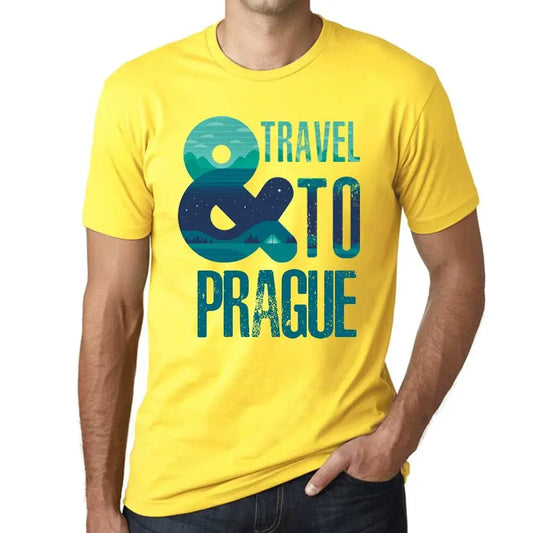 Men's Graphic T-Shirt And Travel To Prague Eco-Friendly Limited Edition Short Sleeve Tee-Shirt Vintage Birthday Gift Novelty