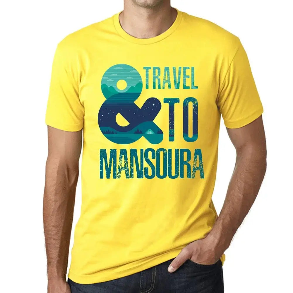 Men's Graphic T-Shirt And Travel To Mansoura Eco-Friendly Limited Edition Short Sleeve Tee-Shirt Vintage Birthday Gift Novelty