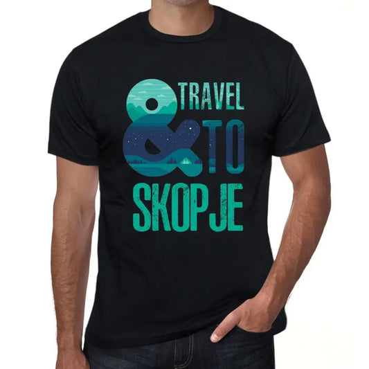 Men's Graphic T-Shirt And Travel To Skopje Eco-Friendly Limited Edition Short Sleeve Tee-Shirt Vintage Birthday Gift Novelty