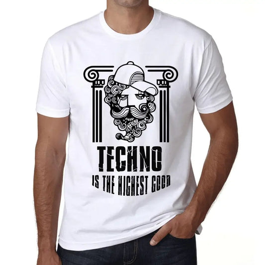 Men's Graphic T-Shirt Techno Is The Highest Good Eco-Friendly Limited Edition Short Sleeve Tee-Shirt Vintage Birthday Gift Novelty