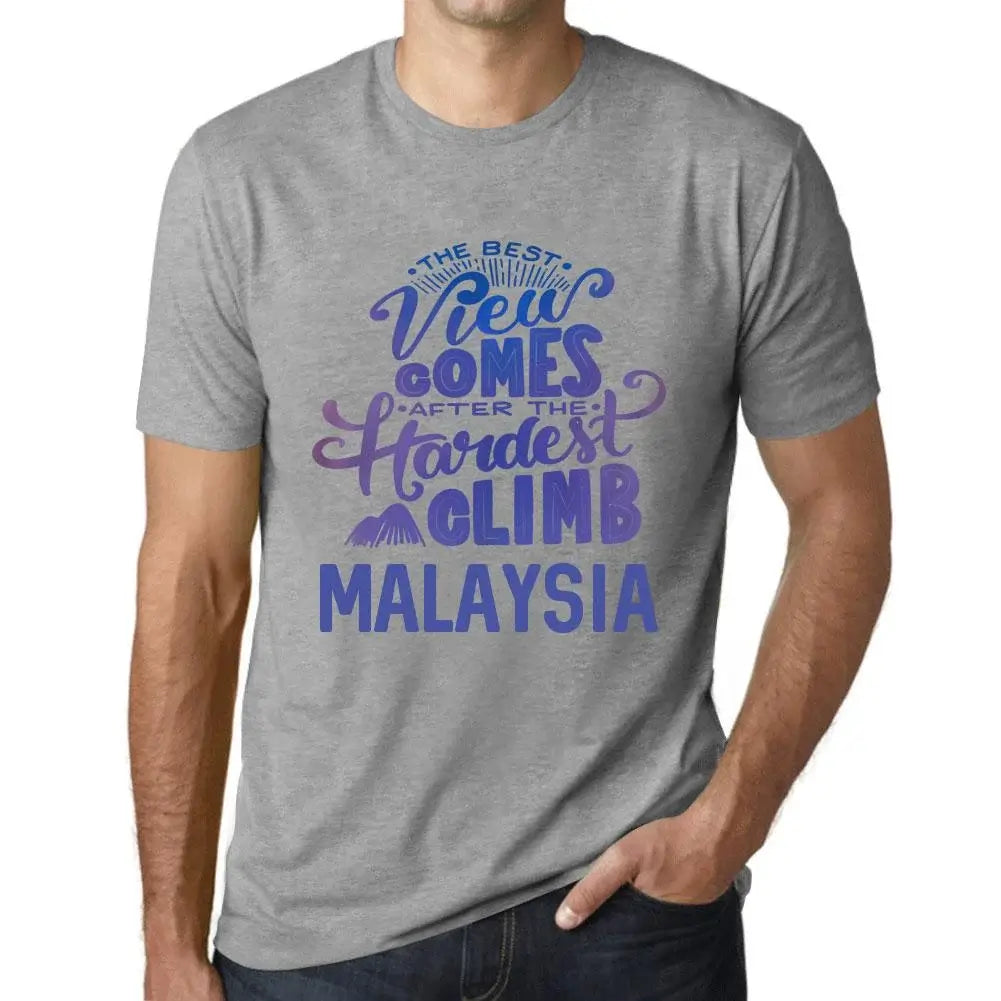 Men's Graphic T-Shirt The Best View Comes After Hardest Mountain Climb Malaysia Eco-Friendly Limited Edition Short Sleeve Tee-Shirt Vintage Birthday Gift Novelty