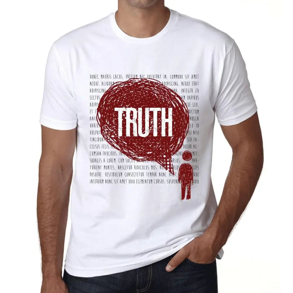 Men's Graphic T-Shirt Thoughts Truth Eco-Friendly Limited Edition Short Sleeve Tee-Shirt Vintage Birthday Gift Novelty