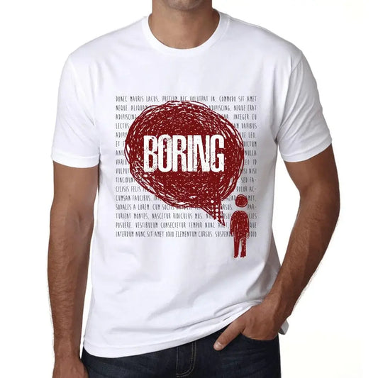 Men's Graphic T-Shirt Thoughts Boring Eco-Friendly Limited Edition Short Sleeve Tee-Shirt Vintage Birthday Gift Novelty