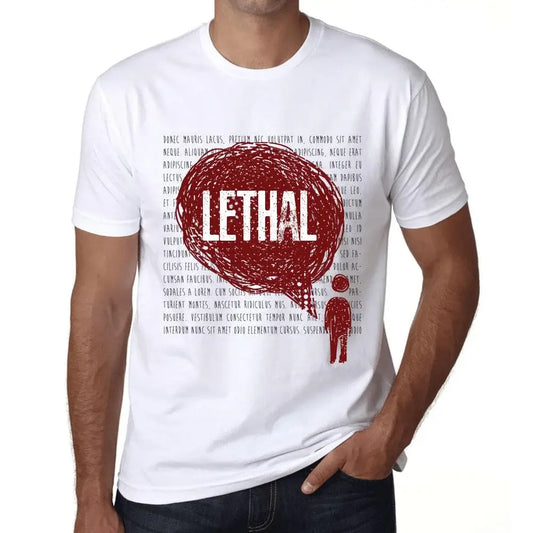 Men's Graphic T-Shirt Thoughts Lethal Eco-Friendly Limited Edition Short Sleeve Tee-Shirt Vintage Birthday Gift Novelty