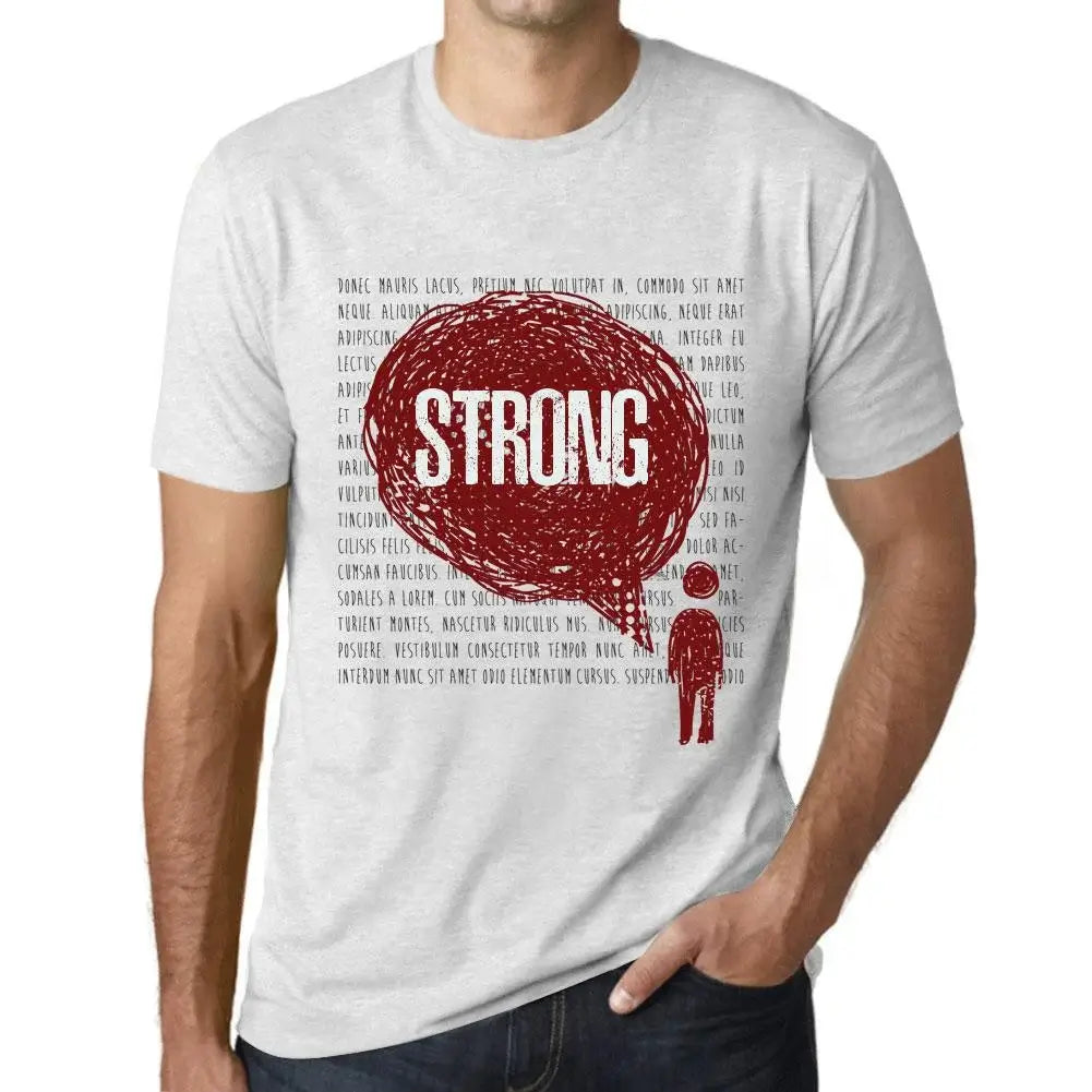 Men's Graphic T-Shirt Thoughts Strong Eco-Friendly Limited Edition Short Sleeve Tee-Shirt Vintage Birthday Gift Novelty